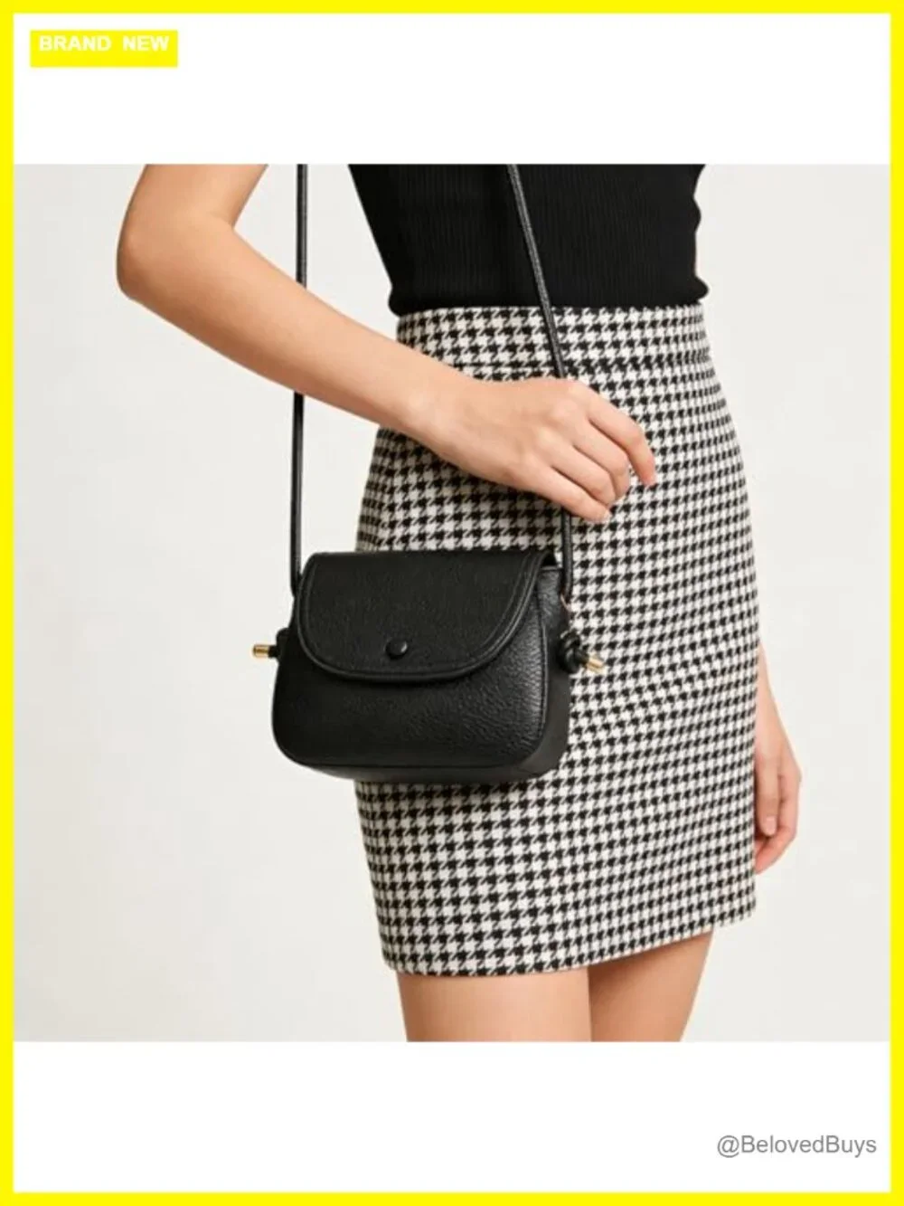 Vegan Leather Crossbody Bag Women Saddle Purse Flap Shoulder Handbag